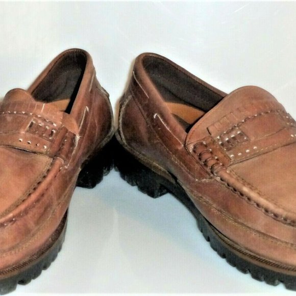 SHO1 Vintage Pierre Cardin MEN'S SHOES Size 9M Men's Loafers Slip On Shoes Boat - Picture 5 of 14